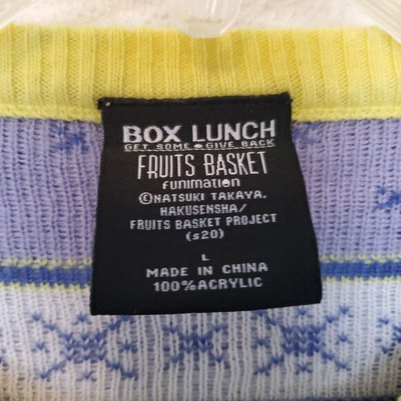 Fruits‎ Basket Large L Ugly Christmas Sweater Blue Anime Manga Boxlunch Acrylic - Picture 3 of 16